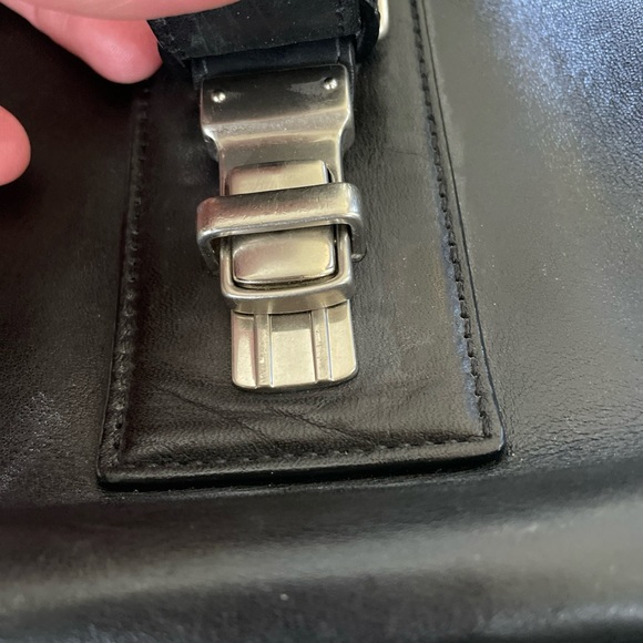 Vintage Coach Portfolio Thompson Briefcase Attache Black Leather Style F06455 | - Picture 4 of 15